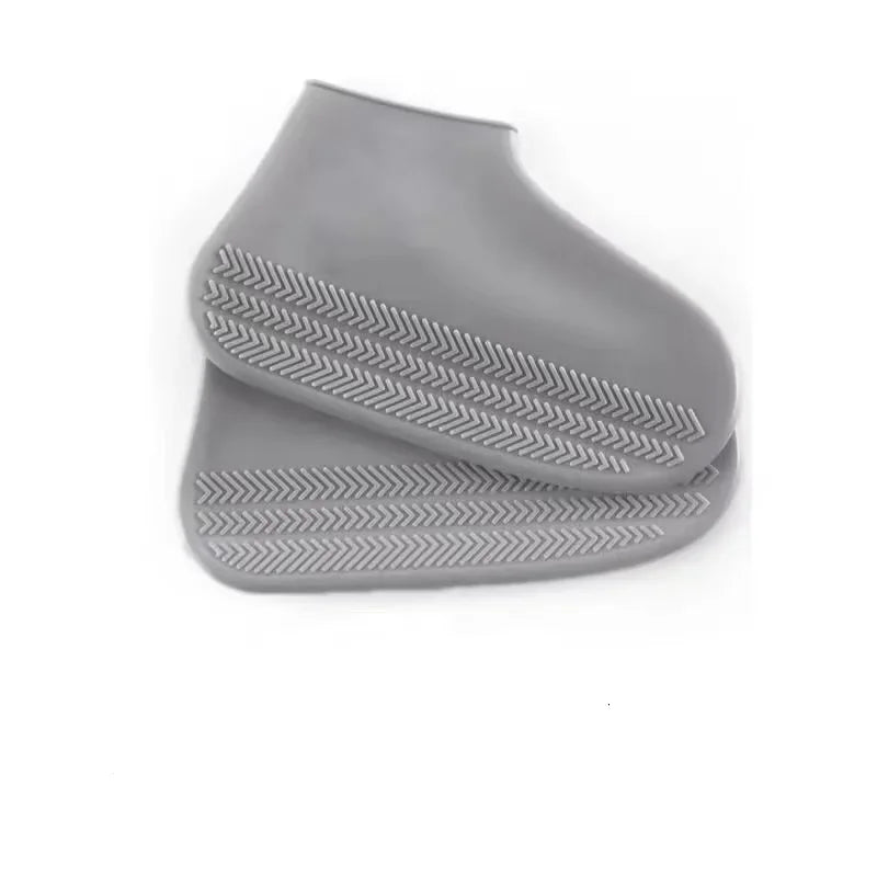2PCS Unisex Waterproof Non-Slip Silicone Rain Boot Covers High Elastic Reusable Outdoor Shoes for Rainy Day Peaceful Pleasures Health and Wellness Dark Grey M 35-39