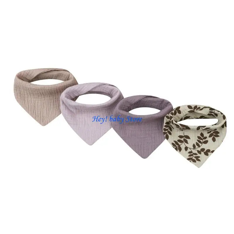 Baby Feeding Bibs 4-Pack | Soft Cotton Spill-Proof Toddler Bibs