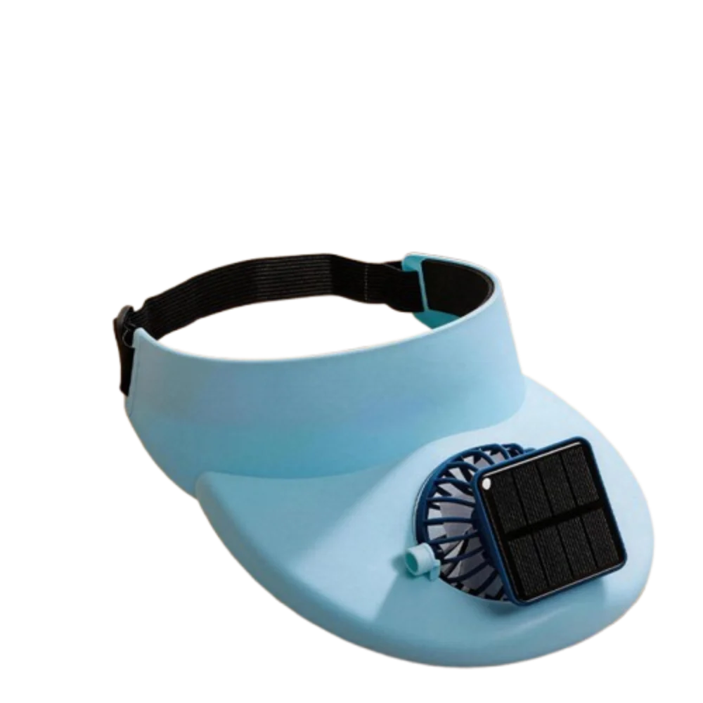 Solar USB Fan Sun Hat – Wide Brim Breathable Summer Cap