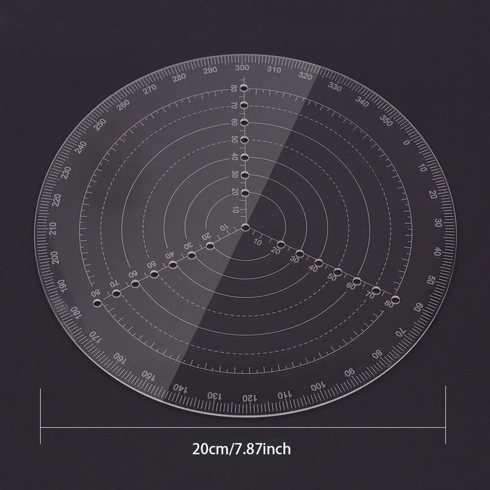 Acrylic Round Center Finder Compass | Wood Turning Layout Tool