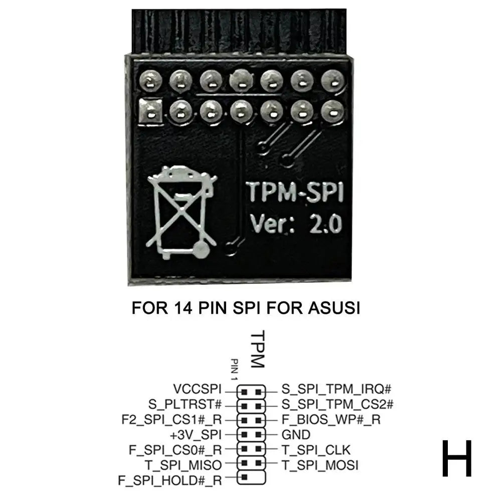TPM 2.0 Security Module – 12/14/18/20-Pin Multi-Brand Motherboard