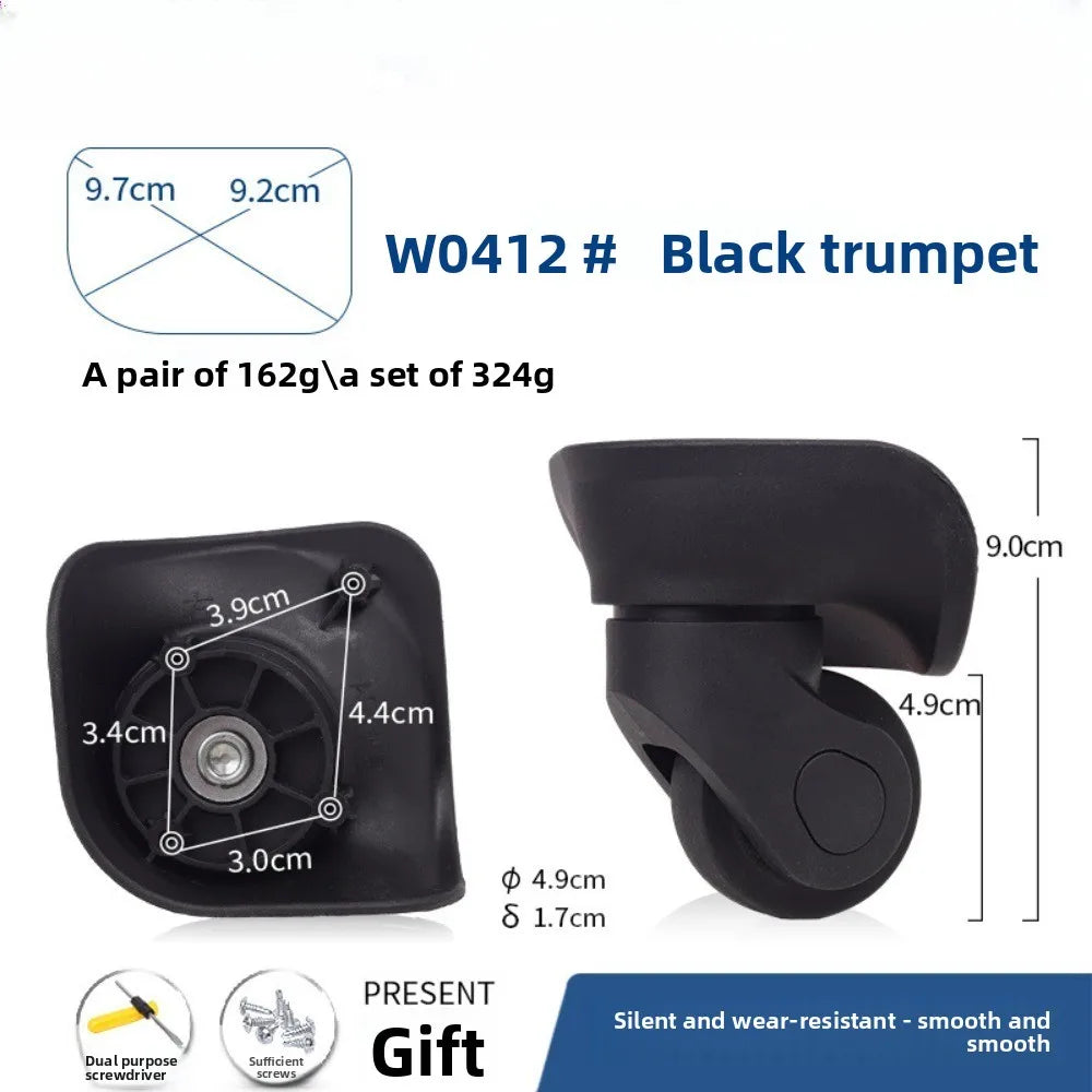 Replacement Luggage Wheels – DIY Suitcase Repair (1 Pair)