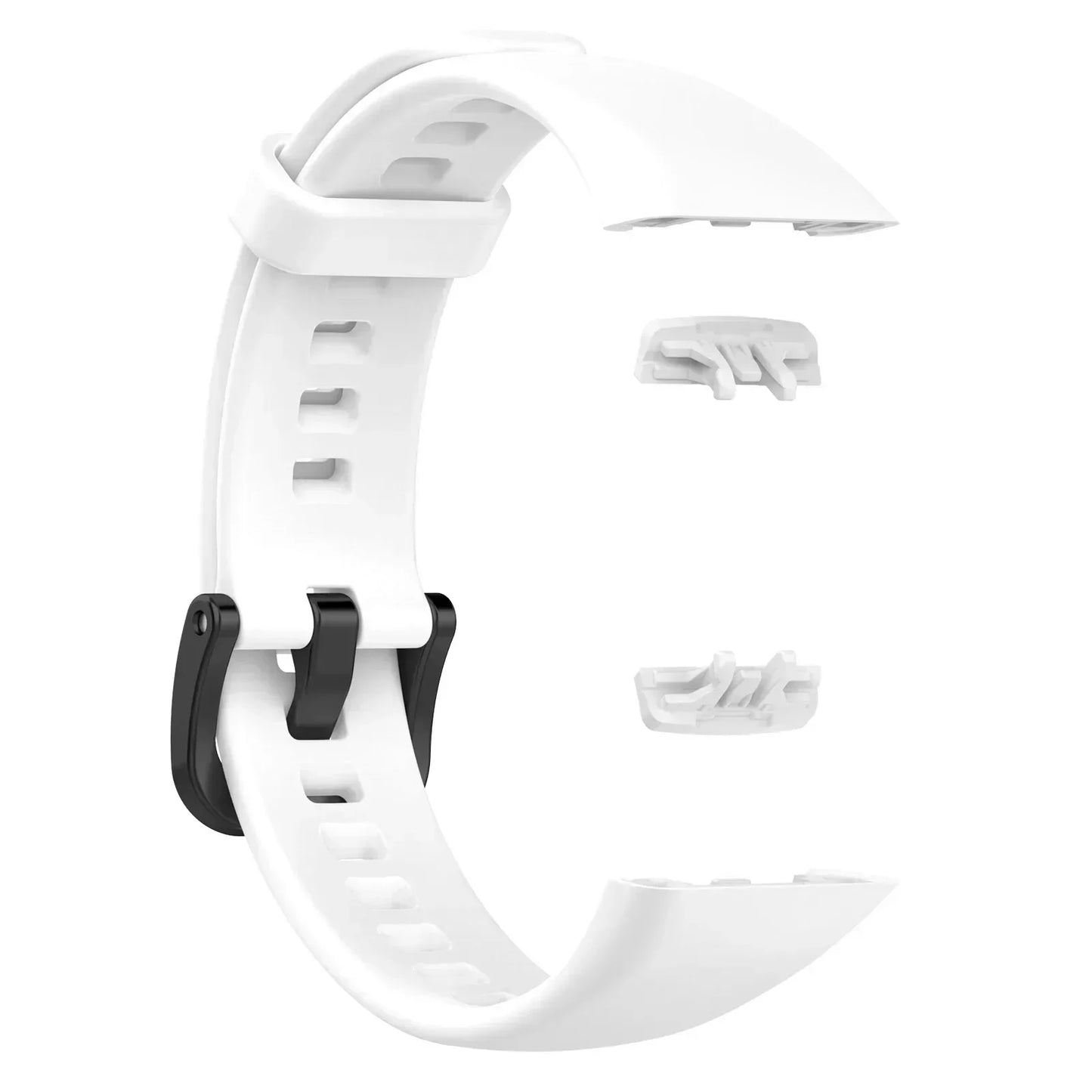 Silicone Sport Strap for Huawei Band 6 / 6 Pro & Honor Band 6 Peaceful Pleasures Health and Wellness White Strap For Huawei Band 6