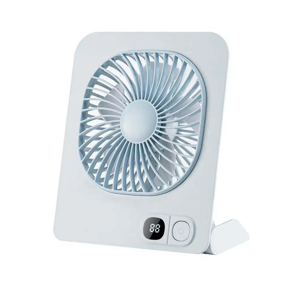 Magnetic Desk Fan USB Rechargeable Portable Electric Fan for Office Student Home Desktop Tabletop Daily Use Quiet Electronics Peaceful Pleasures Health and Wellness Blue