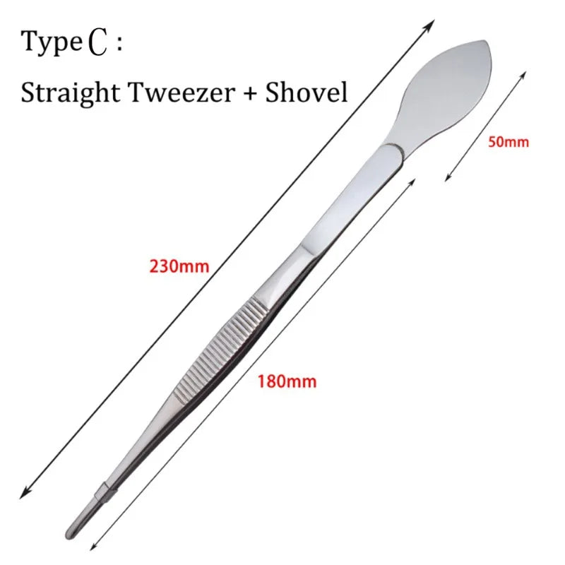 2-in-1 Stainless Steel Bonsai Tweezers & Root Rake Tool