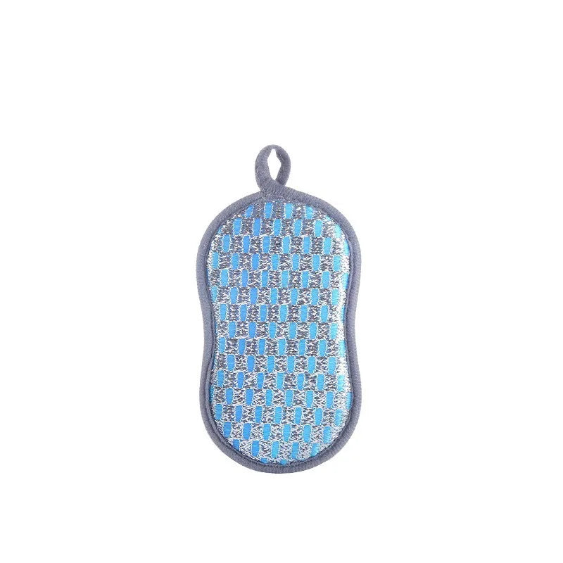 Double Side Dishwashing Sponge Dish Washing Brush Pan Pot Dish Clean Cloth Reusable Kitchen Scouring Pad Home Cleaning Tool Peaceful Pleasures Health and Wellness blue 5pcs