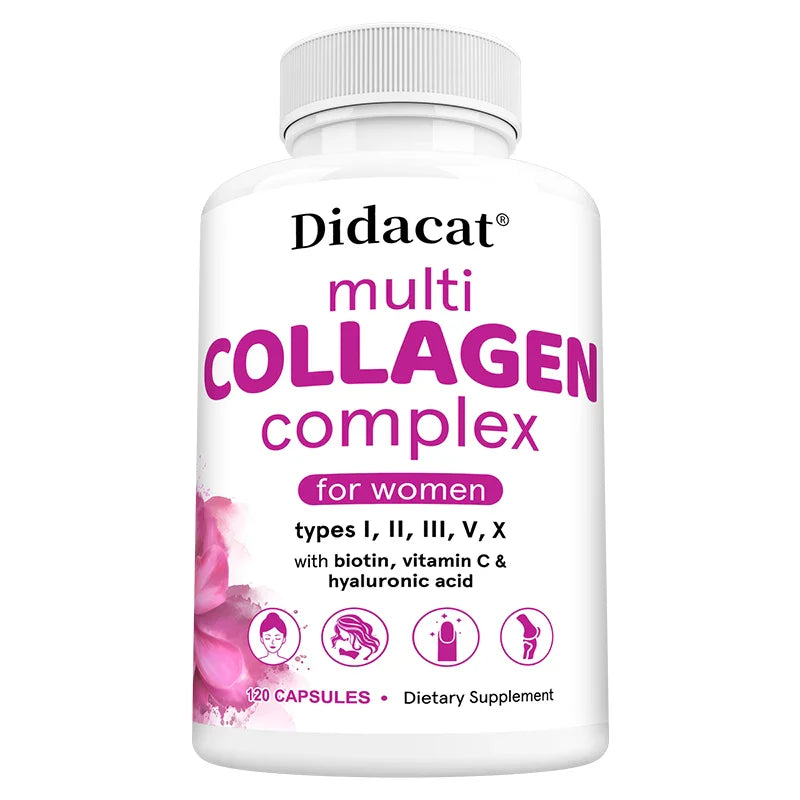 Multi-Collagen Complex Capsules – 5 Types + Hyaluronic Acid