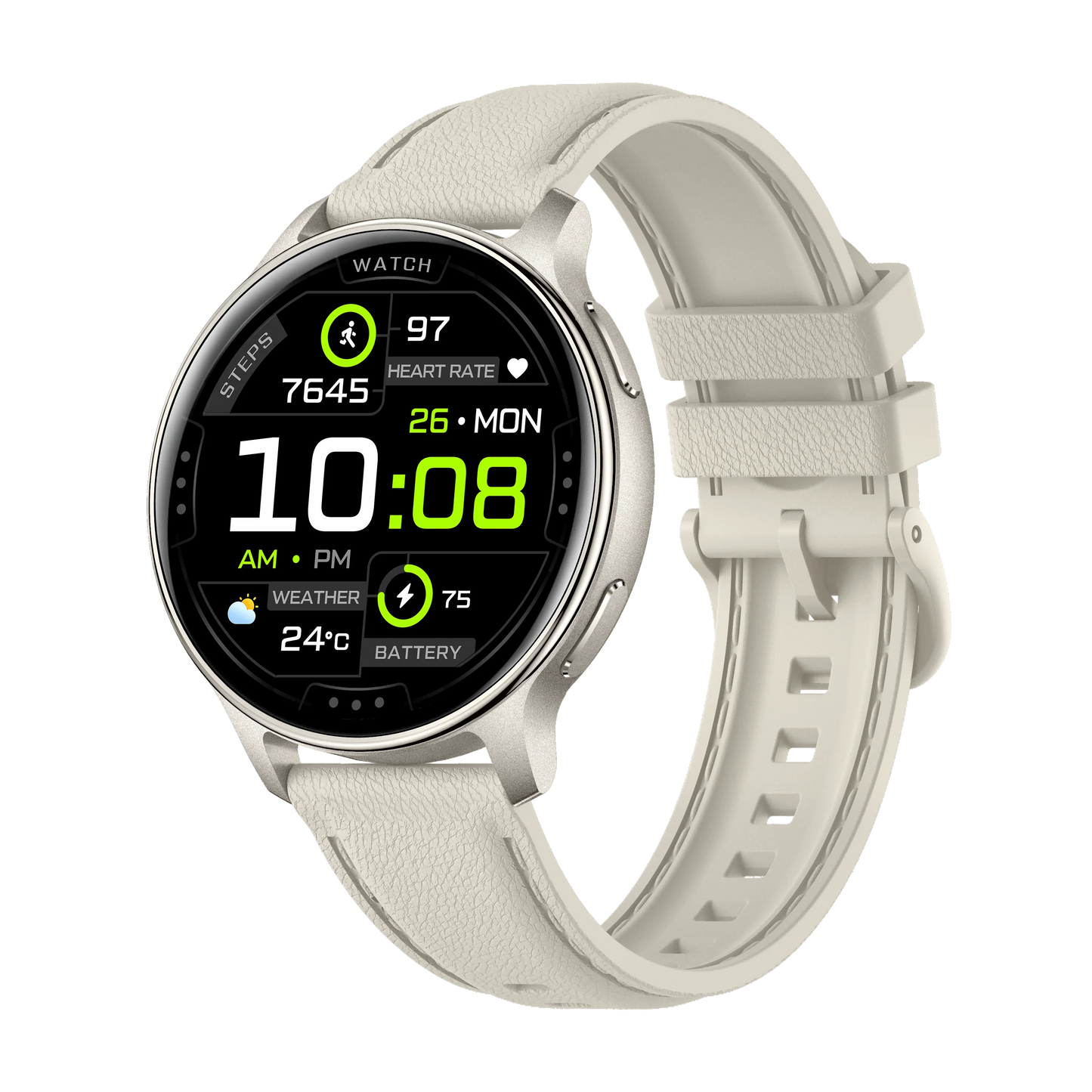 MINGCC 1.32" AMOLED Smartwatch GPS Compass Wireless Calling