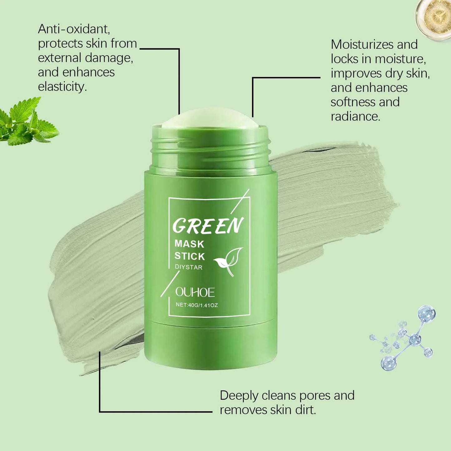 Green Tea Cleansing Stick Mask – Pores, Blackheads & Moisture