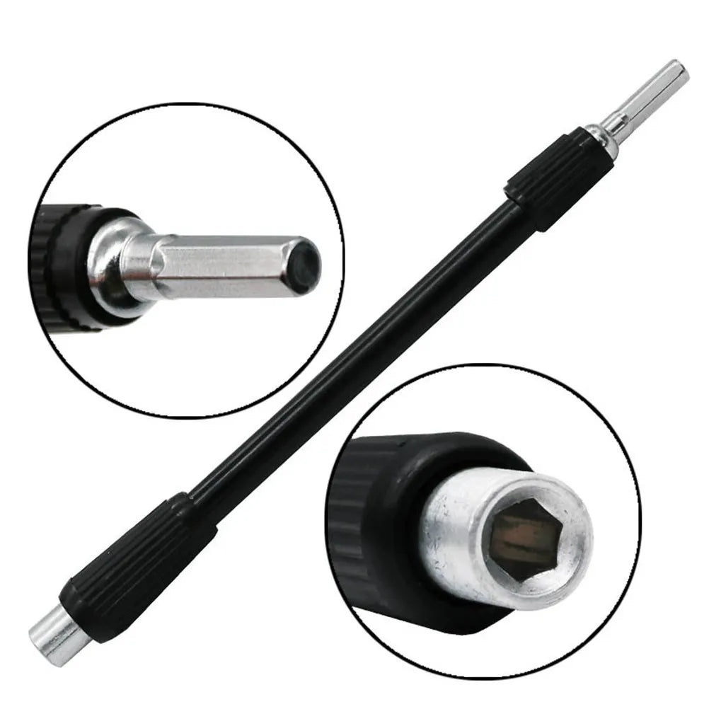 3Pcs 129Mm Drill Bit Extension Shaft Flexible Plastic Shaft for Hard-to-Reach Screws Compatible with Manual Wrench Power Tools Peaceful Pleasures Health and Wellness