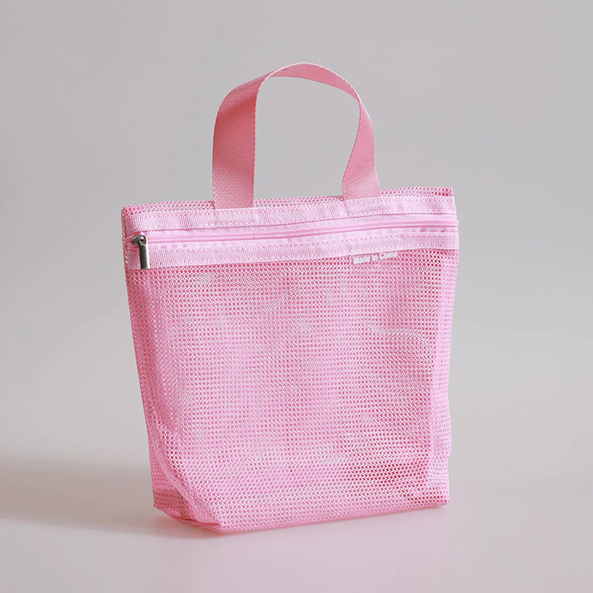  1PCS Travel Portable Mesh Cosmetic Toiletry Tote Bags Skin Care Product Organizer Travel Washing Bath Accessories Bags Peaceful Pleasures Health and Wellness Pink
