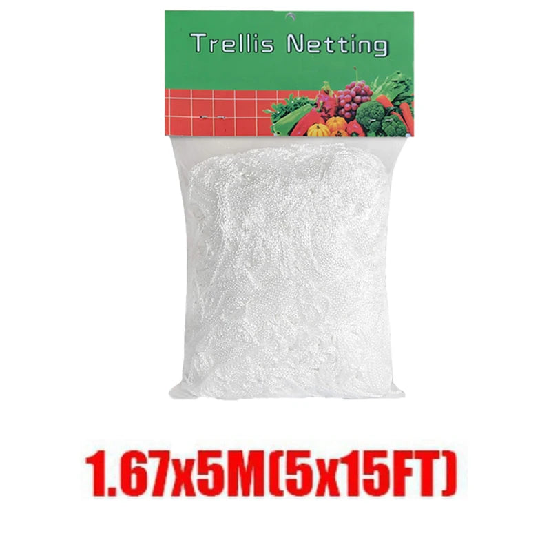 Garden Plant Trellis Netting – Square Mesh for Climbing Plants Plant Trellis Netting Peaceful Pleasures Health and Wellness 1.67x5M(5x15FT)