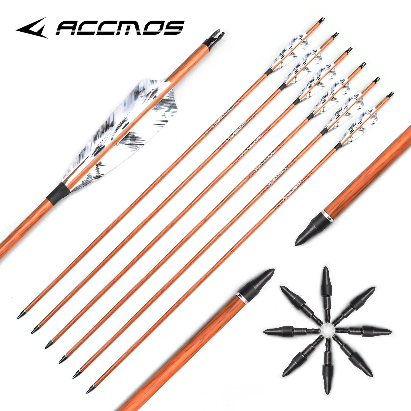 6 Wood Skin Carbon Arrows ID6 2 Spine 350 400 450 500 600 700 4 Real