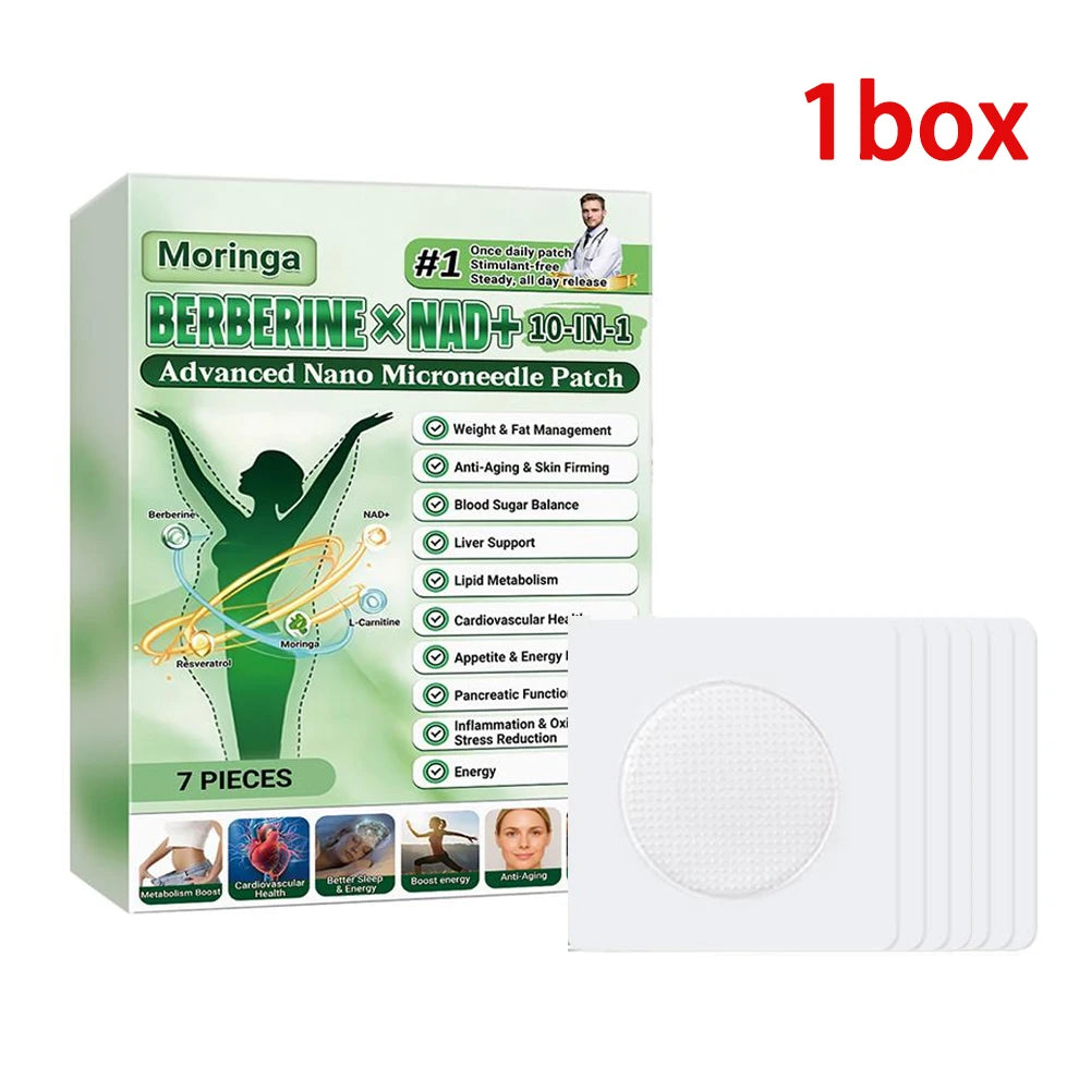 10-in-1 Nano Microneedle Patch Natural Gentle Patches Moisturizing Skin for Women Men Firming Nano Microdarts Patches 0.2mm Peaceful Pleasures Health and Wellness 1 box