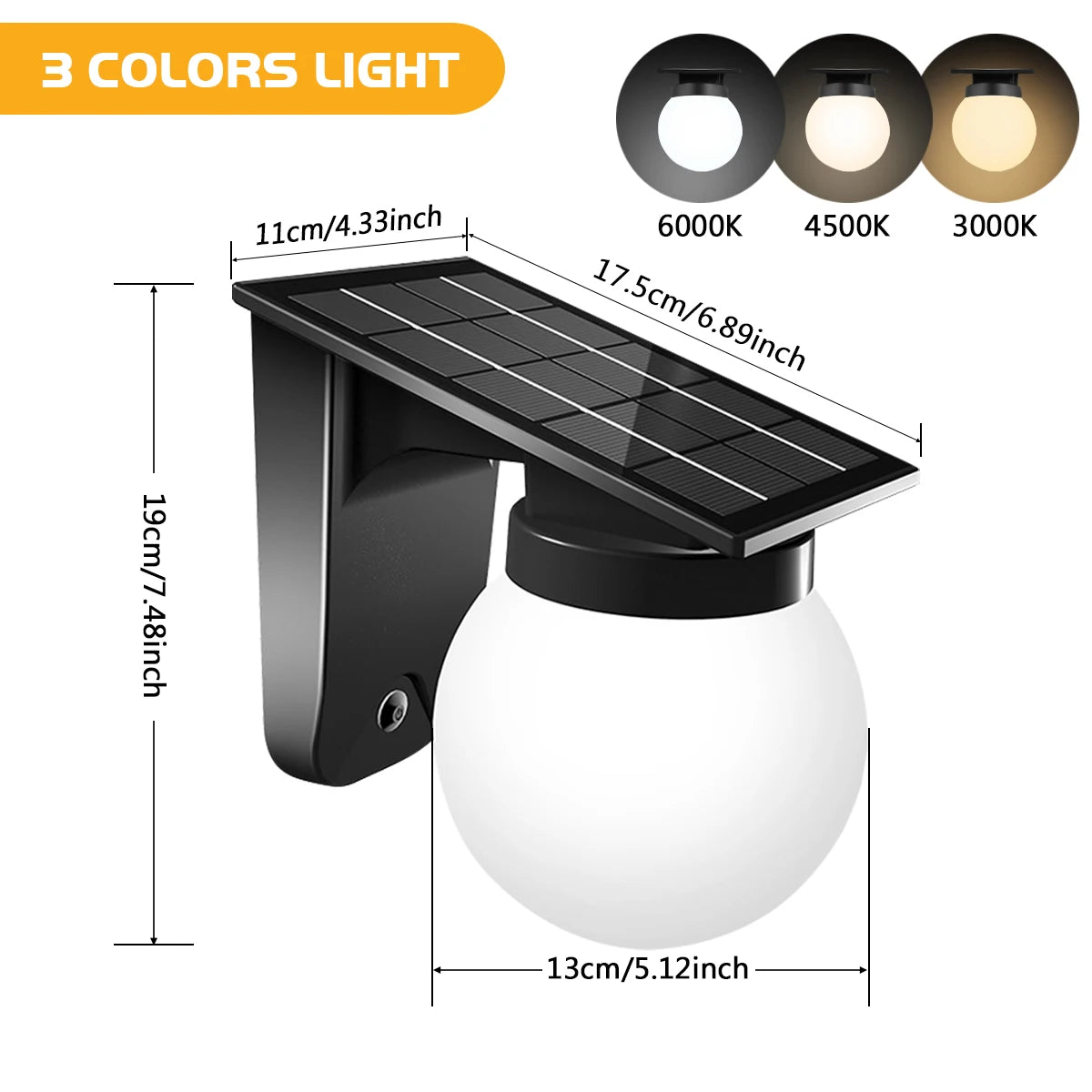 Solar Wall Lights Outdoor IP65 Waterproof | Adjustable LED