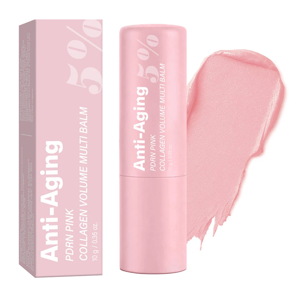 PDRN Pink Collagen Volume Multi Balm, All In One Volufiline, PDRN& NAD Stick ,Helping Look of Fine Lines, Firming Care,Lip Care Peaceful Pleasures Health and Wellness 1PC