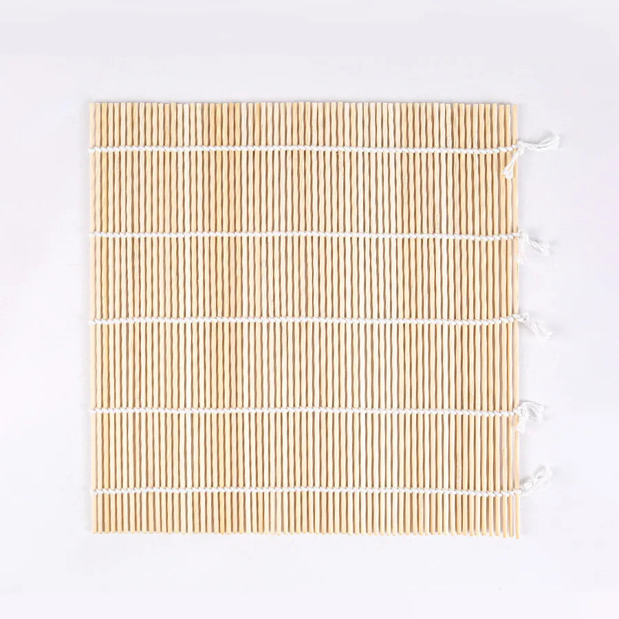 24X24cm/27X27cm/30X30cm homemade no-stick bamboo sushi mat Kitchen Sushi Roller Mat Heat Resistance Bamboo Roll Up Sushi Mat Peaceful Pleasures Health and Wellness 24X24cm