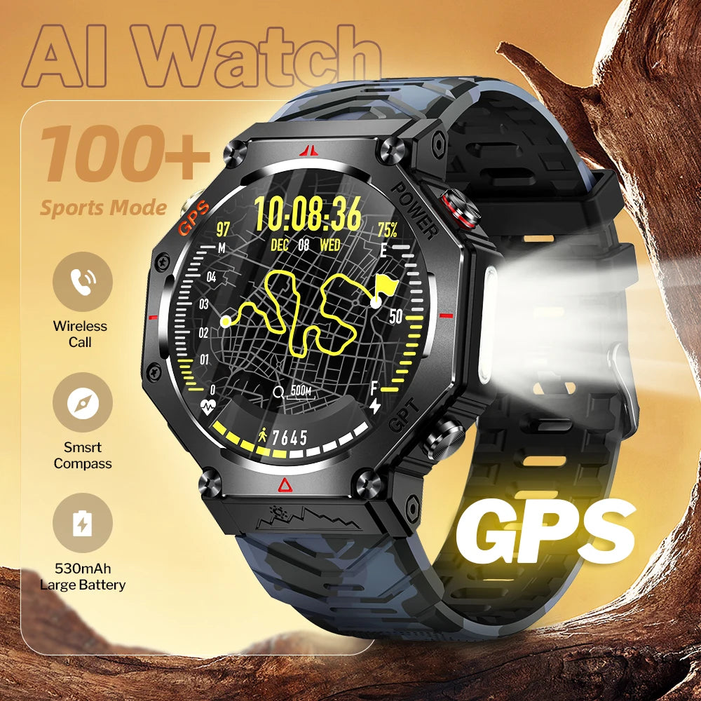 KC91 AI Smart Watch | GPS, Bluetooth Call, IP68, Heart Rate