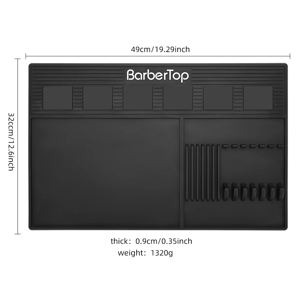 Barber Shop Magnetic Absorption Storage Pad Waterproof And Anti Slip Hairdressing Tool Comb Scissors Desktop Storage Pad Peaceful Pleasures Health and Wellness
