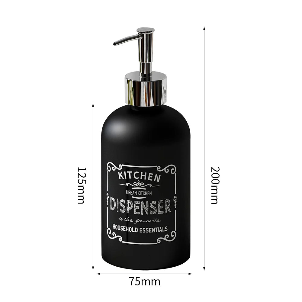410ml Ceramic Marble Soap Dispenser | Refillable Press Pump