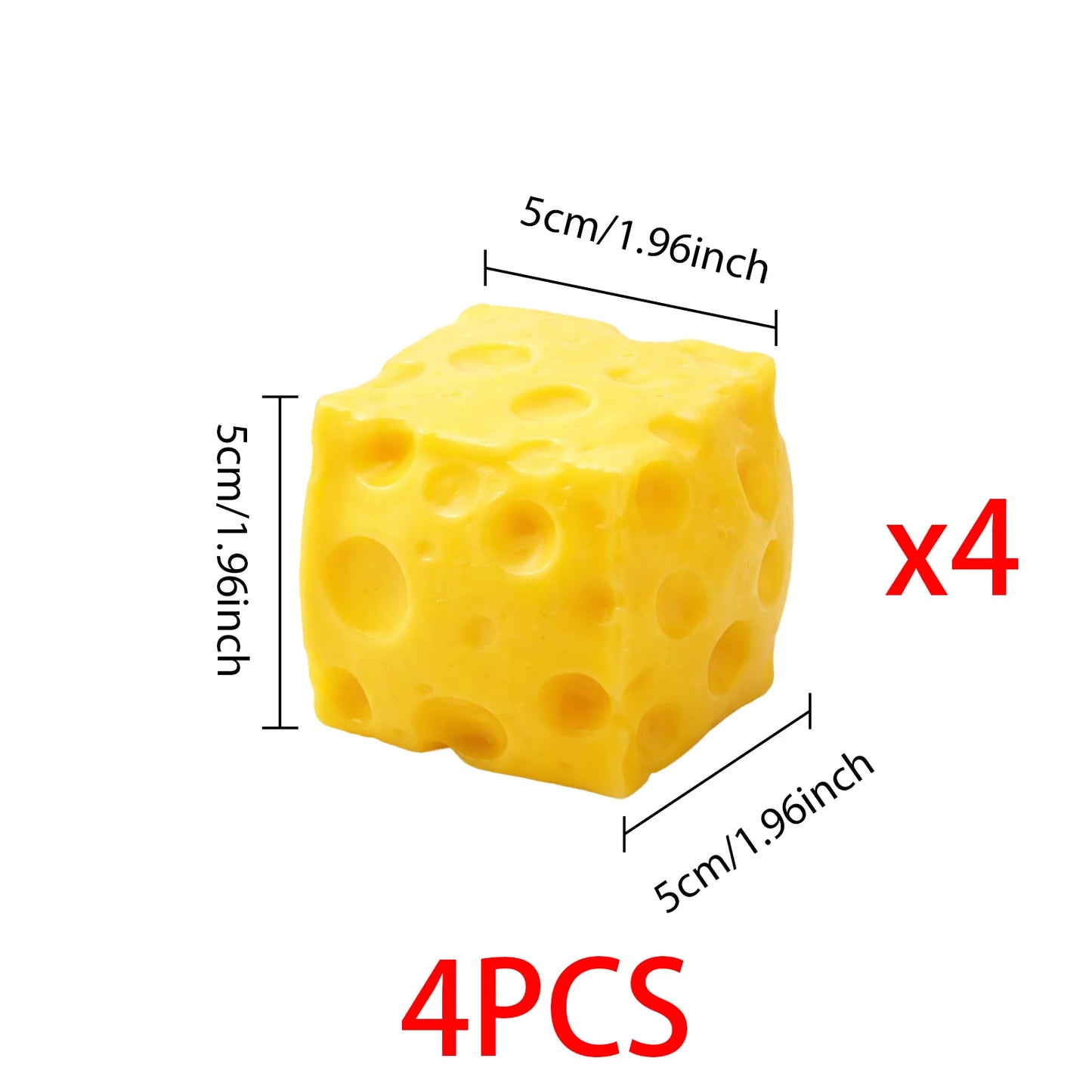 Cube Cheese Squishy Slow Rising Fidget Sensory Squeeze Toy