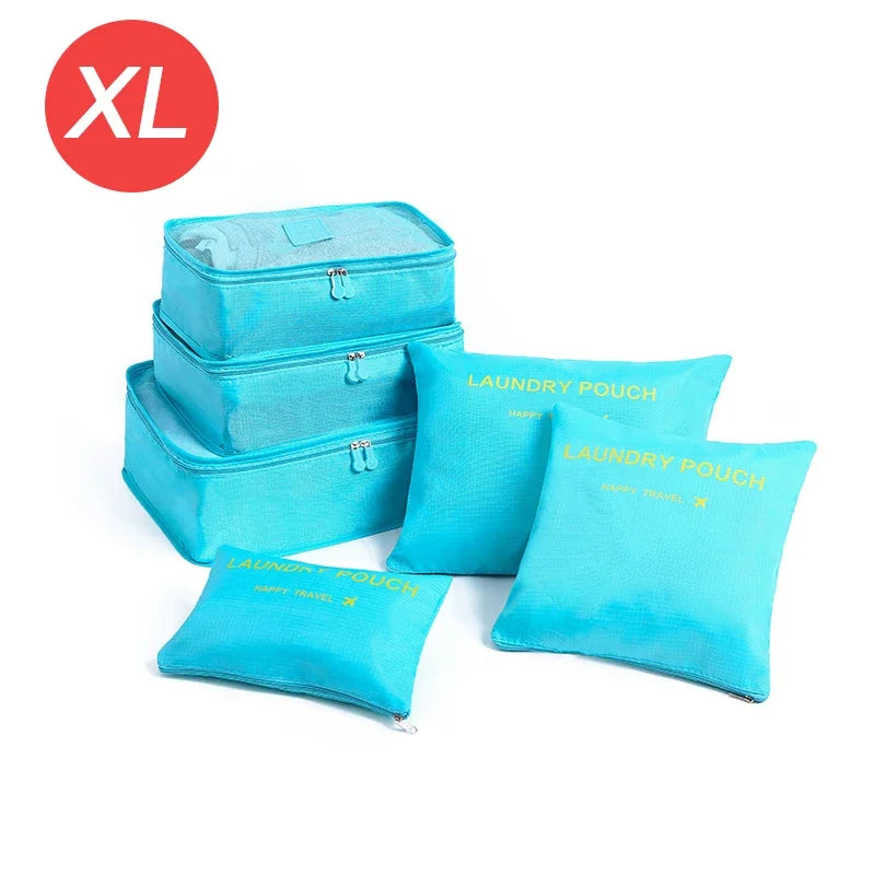 6-Piece Travel Packing Cubes Set | Luggage Organizer Bags