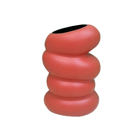 1PC Plastic Spiral White Vase Nordic Creative Flower Arrangement Container For Kitchen Living Bedroom Home Decoration Ornament Peaceful Pleasures Health and Wellness pink