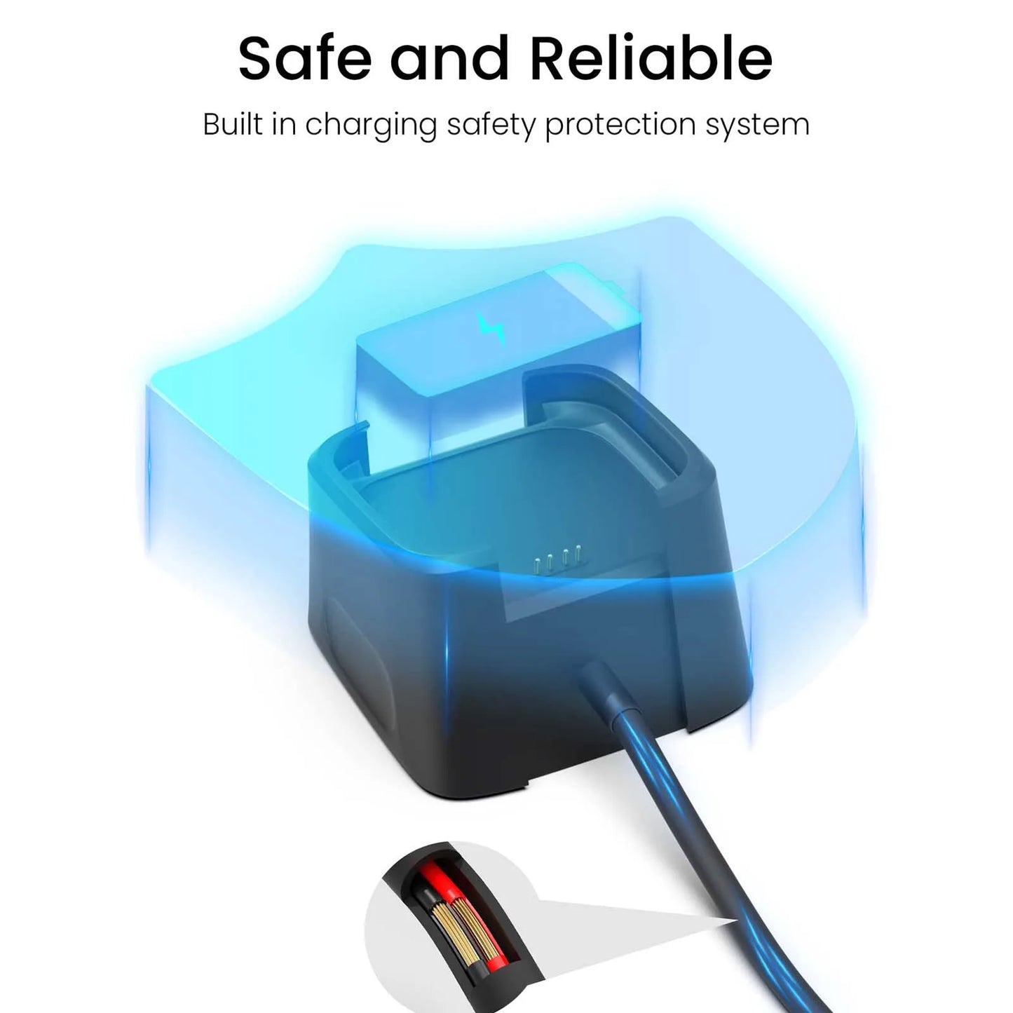 Fitbit Versa 2 USB Charger Dock – Charging Cable & Cradle Stand Peaceful Pleasures Health and Wellness