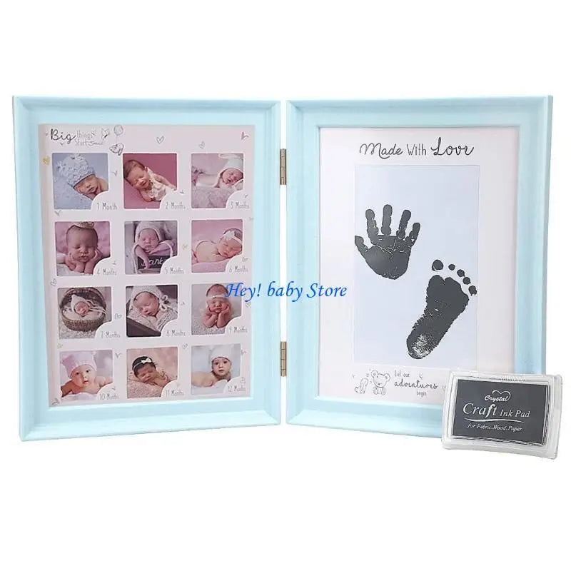 Foldable Baby Handprint Photo Frame | Nursery Keepsake Gift