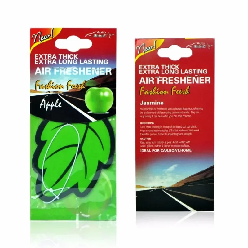 6PCScar accessories interior Car Air Freshener Natural scented tea paper Auto Hanging Vanilla perfume fragrance Leaf Shape Peaceful Pleasures Health and Wellness