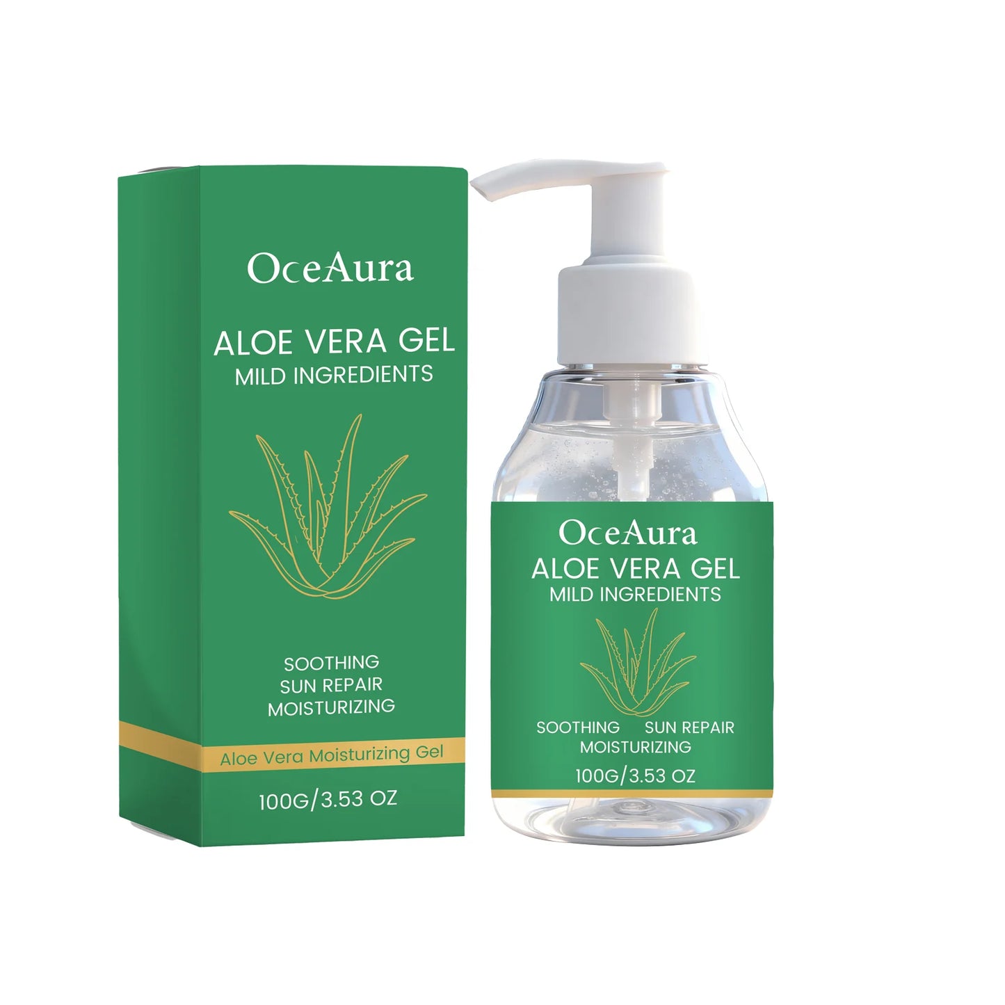 OceAura Aloe Vera Soothing Gel – Face & Body Moisturizer 100g