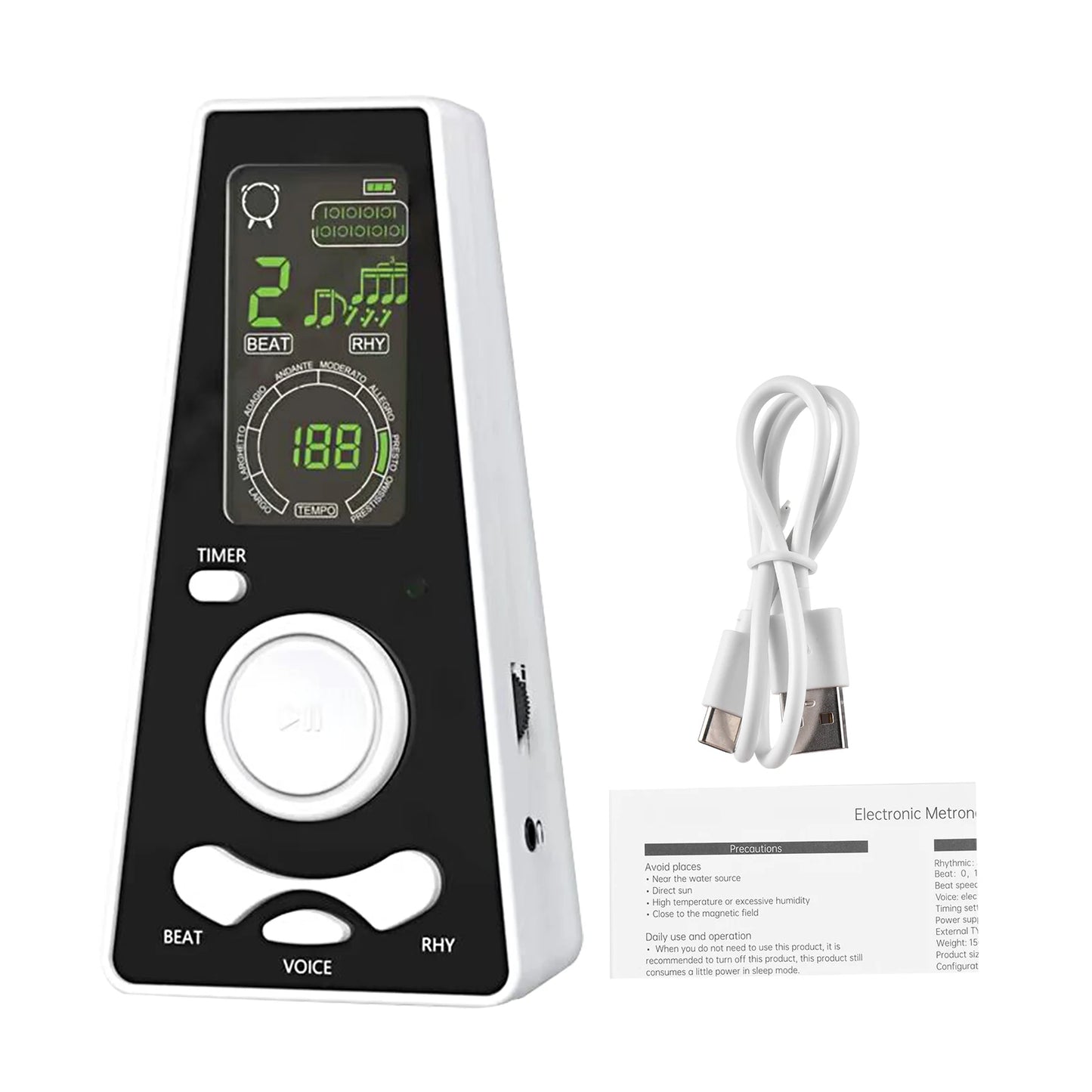 Universal Electronic Metronome Digital Timer Volume Beat Speed
