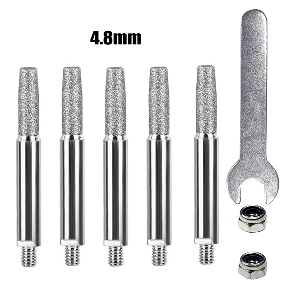 Lot Chainsaw Sharpener Cylindrical Burr 4 8 Parts Grinding Head Chain