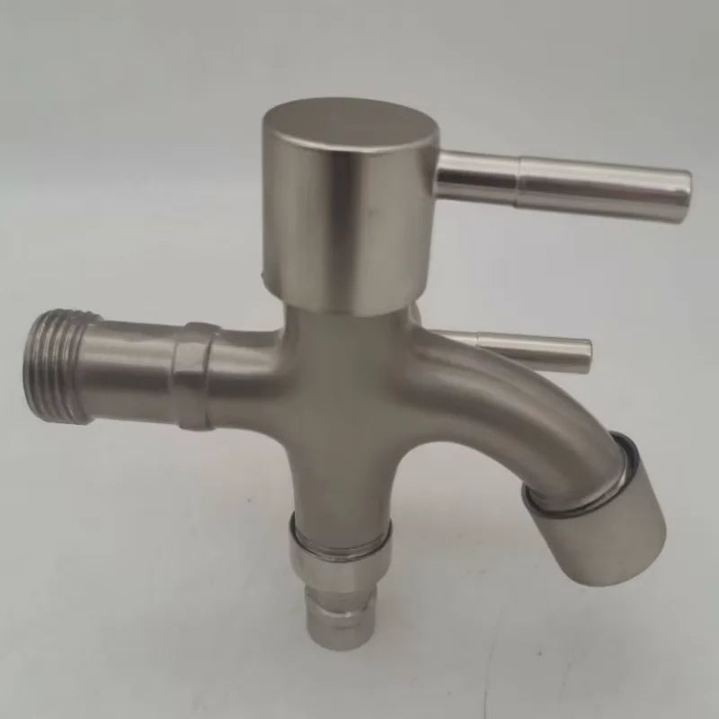 Dual Spout Faucet – Double Outlet for Laundry Sink & Washer