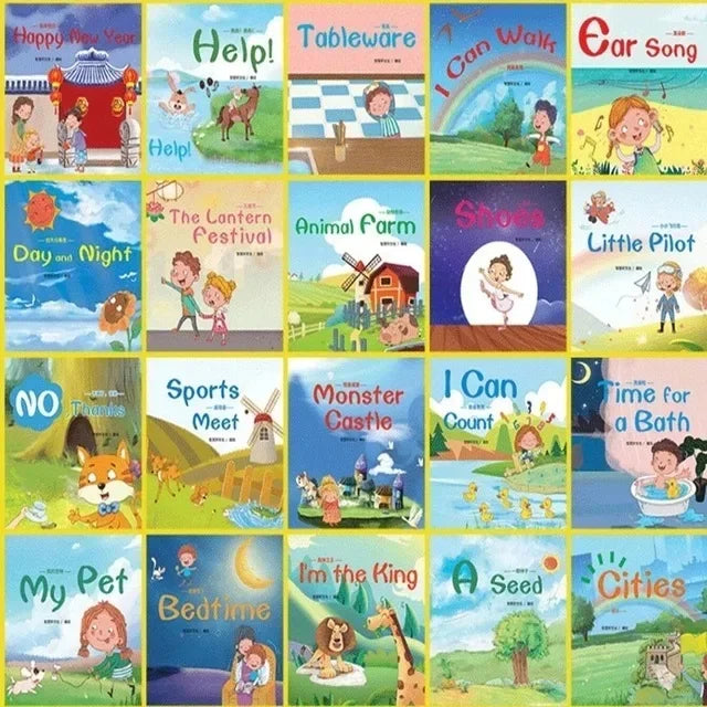 60 Books Children's English Early Learning Picture Book Graded