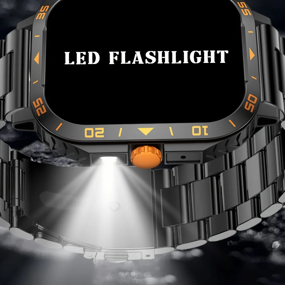 Outdoor Sports Smartwatch – Wireless Calls, Multi-Sport Modes