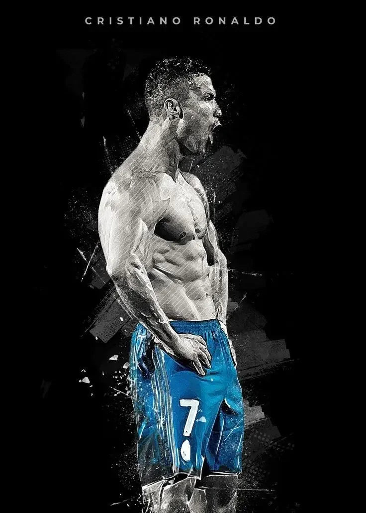 Football Star Canvas Wall Art | Soccer Fan Poster Print