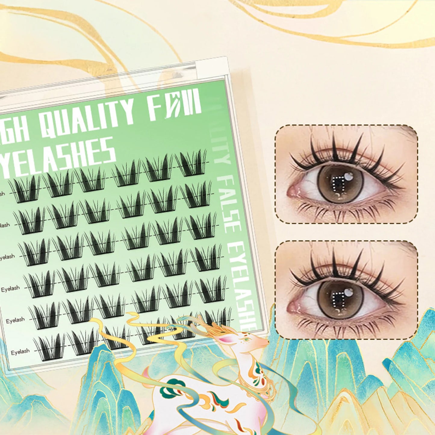 Korean Idol DIY Lashes Extension Cute Cat Paw False Eyelashes Natural Make Up Large Capacity DIY Lash Cluster Peaceful Pleasures Health and Wellness style 15