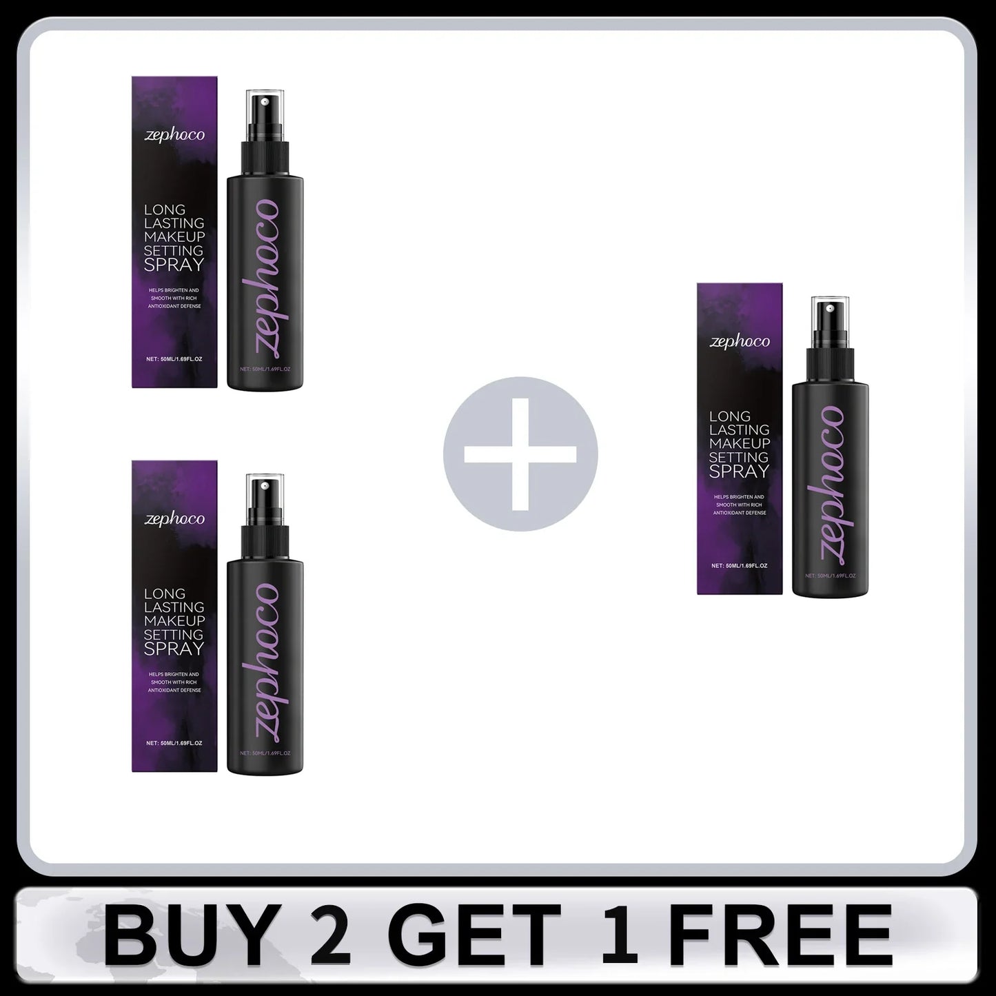 ZEPHOCO Waterproof Matte Makeup Setting Spray – Oil Control 50ml