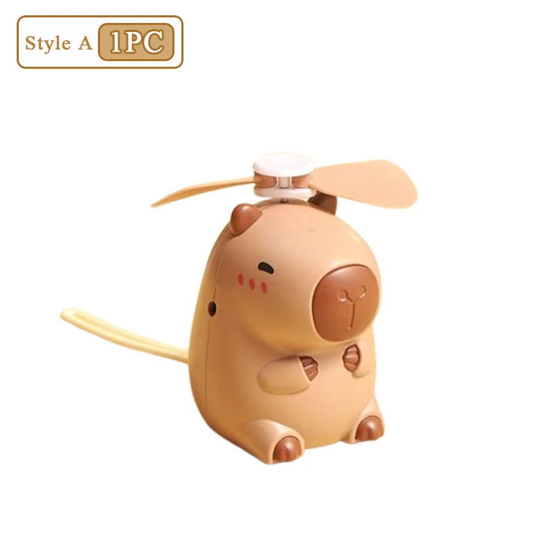Capybara Mini USB Rechargeable Portable Fan – Kids Summer Gift