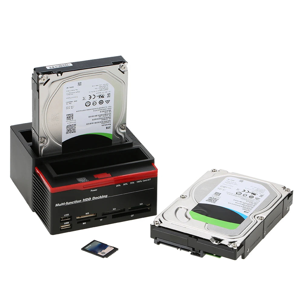 KKMOON 3-Bay USB 3.0 HDD Docking Station | SATA & IDE, 6TB