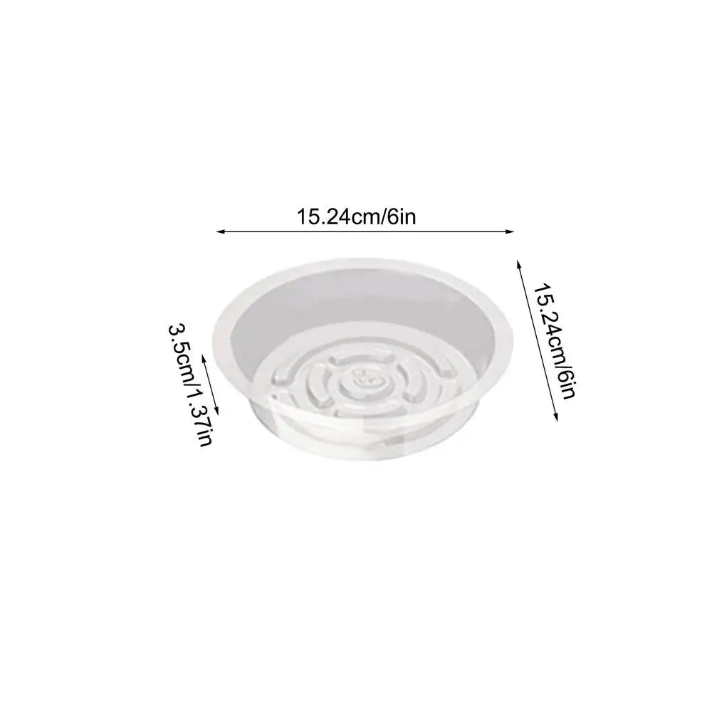 Plant Drainage Saucer Small Clear Planter Dish 5X Indoor and Outdoor Plant Saucer Pot Trays Plants Flower Pot Plates for Peaceful Pleasures Health and Wellness 6 inch 5pcs