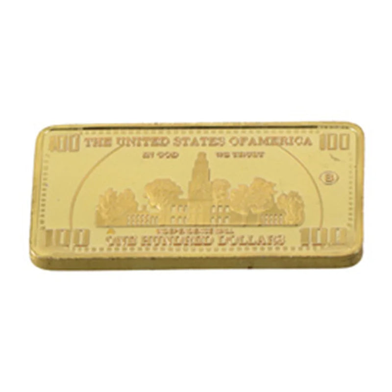 USA $100 Gold-Plated Novelty Coin Bar | Collectible Gift