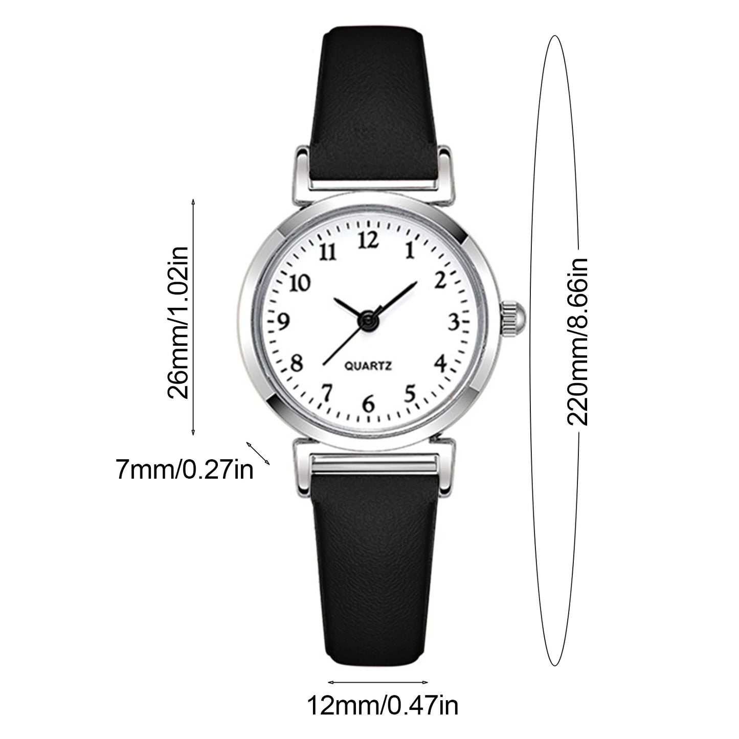 Students Business Quartz Watch Round Dial Shape Easy to Wear Casual Watch for Home Office Working Shopping Peaceful Pleasures Health and Wellness