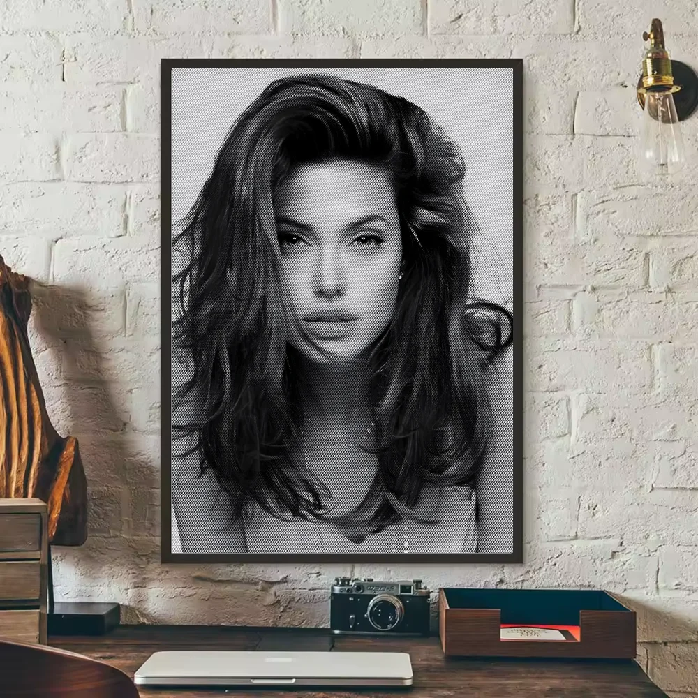 Angelina Jolie HD Poster – Waterproof PVC Wall Art Decor Wall Art Poster Peaceful Pleasures Health and Wellness z10 50X70cmNoframe