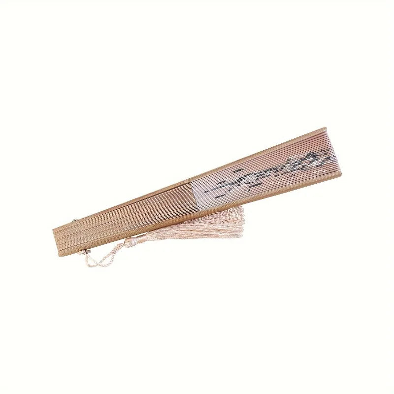 Folding Hand Fan with Tassel | Chinese Japanese Style Party Fan