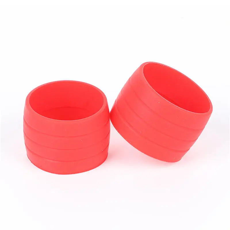 1 Pair Cycling Handlebar Tape Fixing Sleeve Ring Anti-skip Waterproof Plugs Protective Cover Bike Rubber Road Silicone Hand Peaceful Pleasures Health and Wellness Red