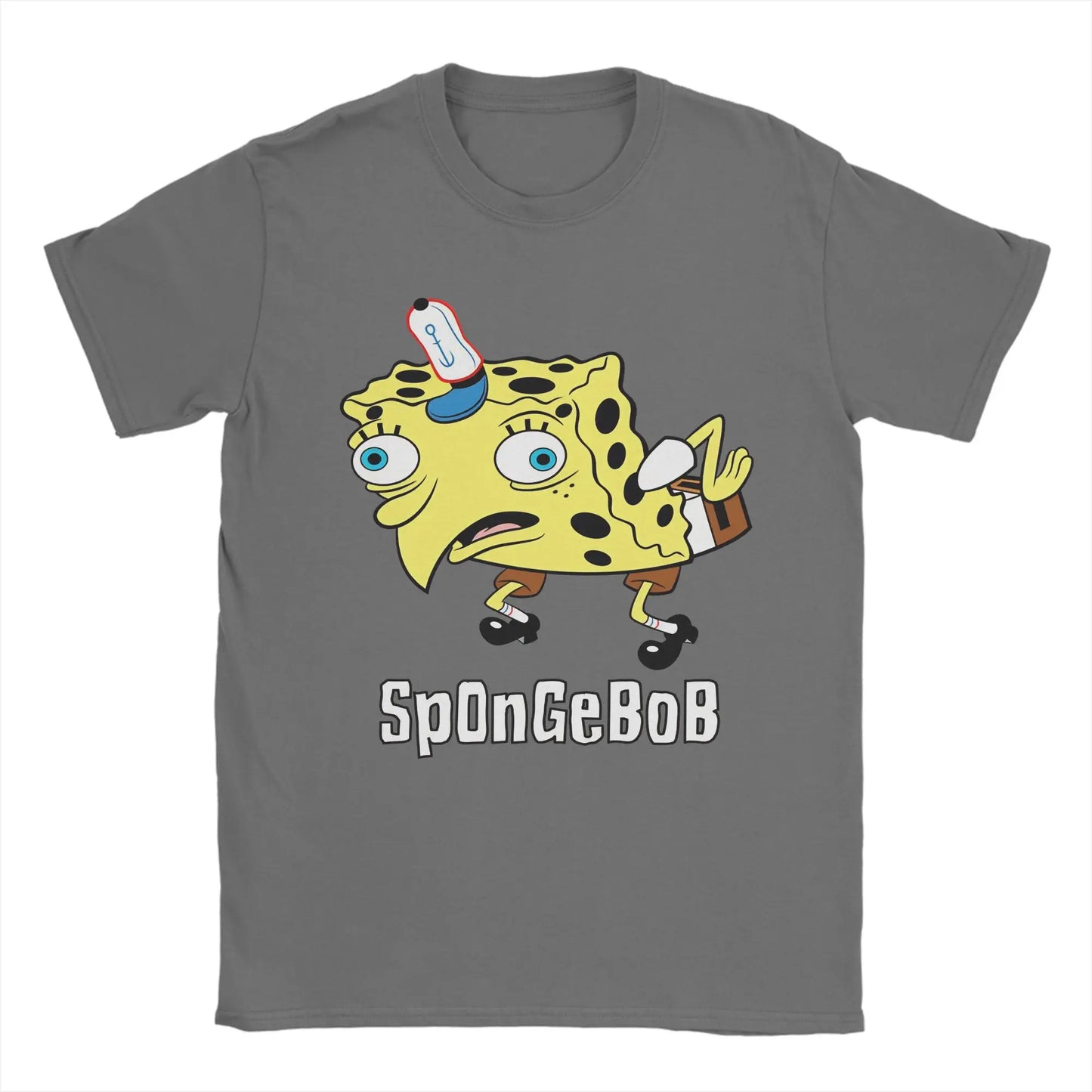 Men's T-Shirt S-Spongebobs Vintage 100% Cotton Tee Shirt Short Sleeve SpOnGeBoB Meme T Shirts Round Neck Clothes 6XL Peaceful Pleasures Health and Wellness