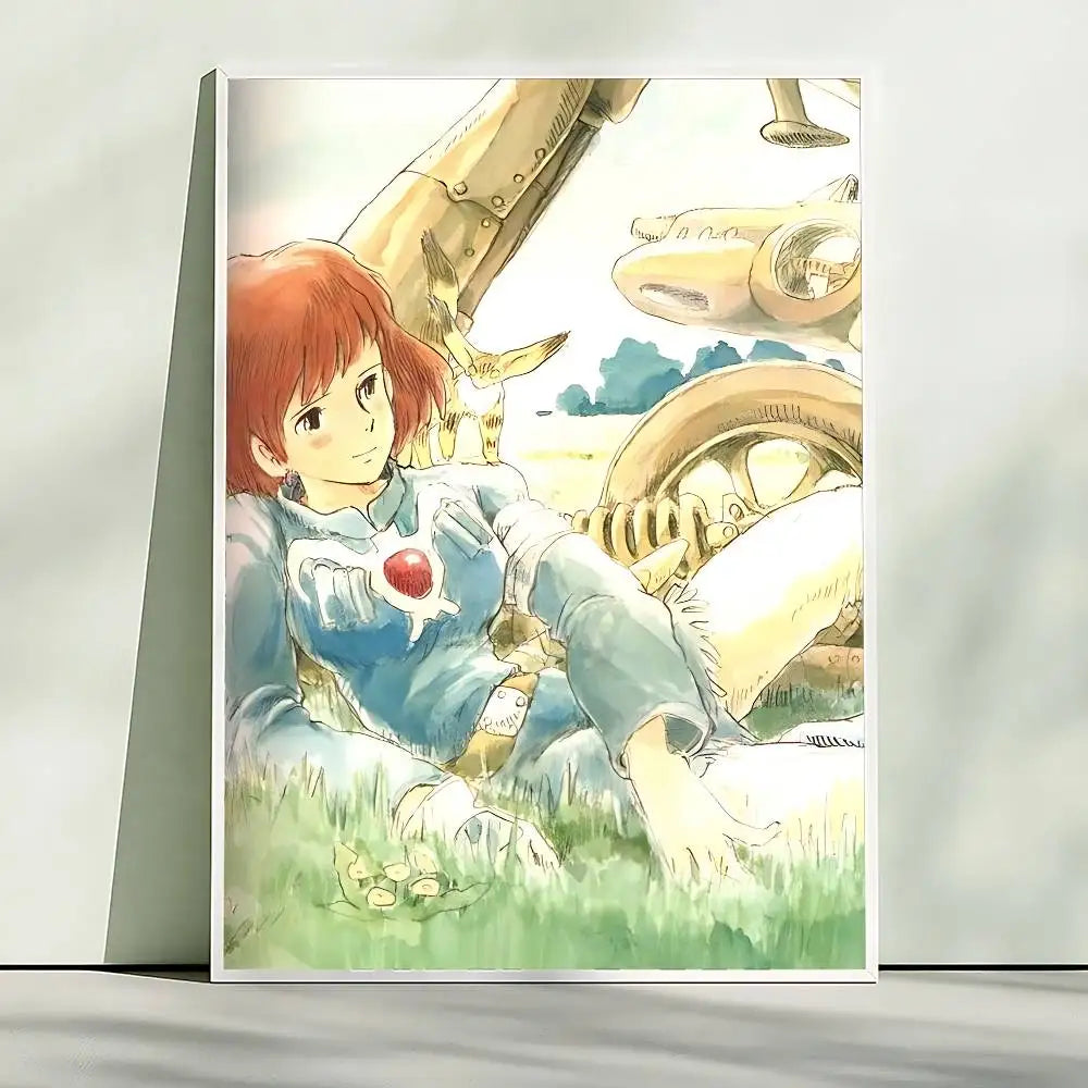 Classic Animation N-Nausicaa Valley Wind Wall Poster HD Quality Wall Art Retro Poster For Home Room Wall Decor Kawaii Room Decor Peaceful Pleasures Health and Wellness z2 40x50cm Unframed
