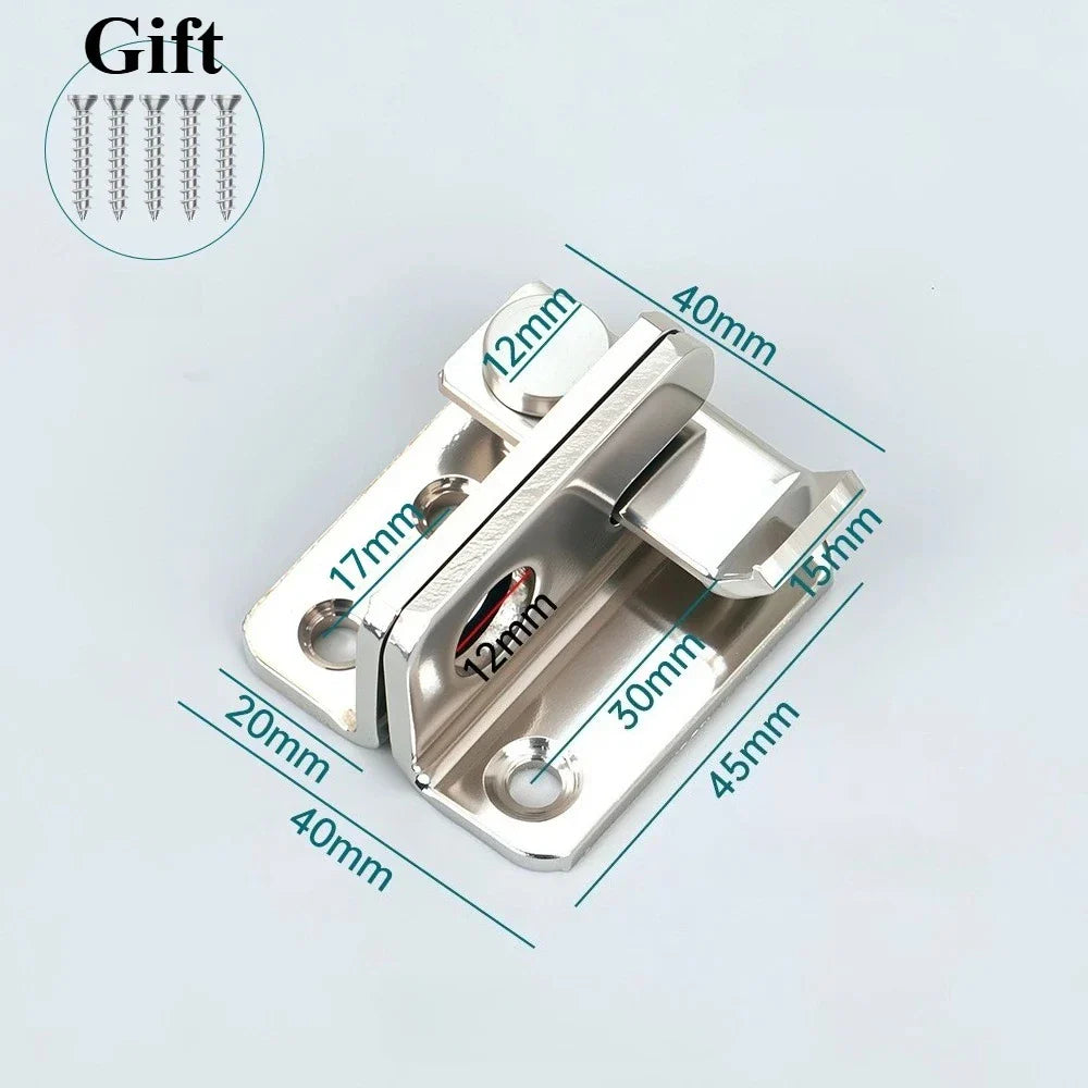 Stainless Steel Door Bolt Latch | Pet Cage, Bathroom & Cabinet